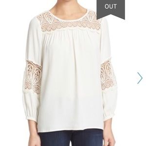 Joie Coastal lace inset blouse